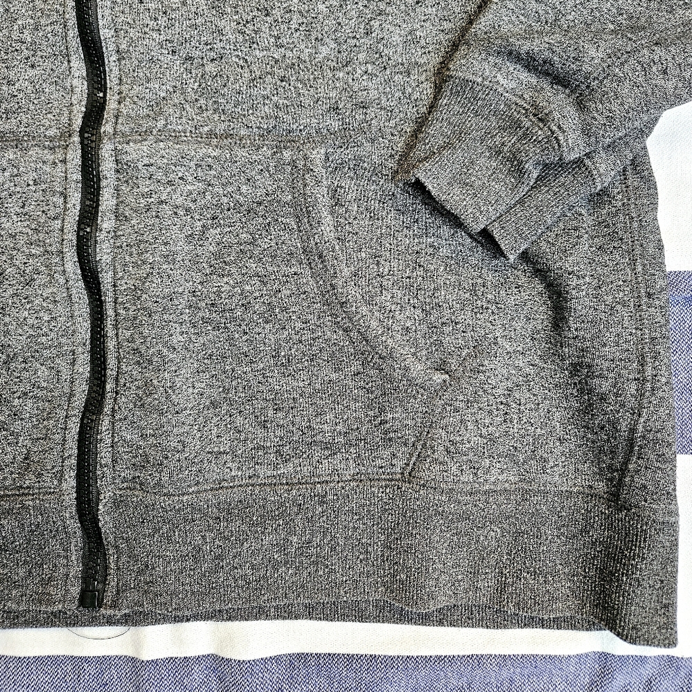 Arborist Heathered Charcoal Grey Zip Front Hoodie Medium - Picture 3 of 6
